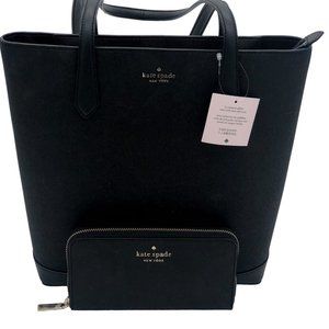 KATE SPADE Glitter Fabric Shoulder Tote Bag and Matching WALLET-  NWT- K9338